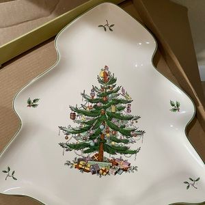 Christmas Tree Spode Cookie plate